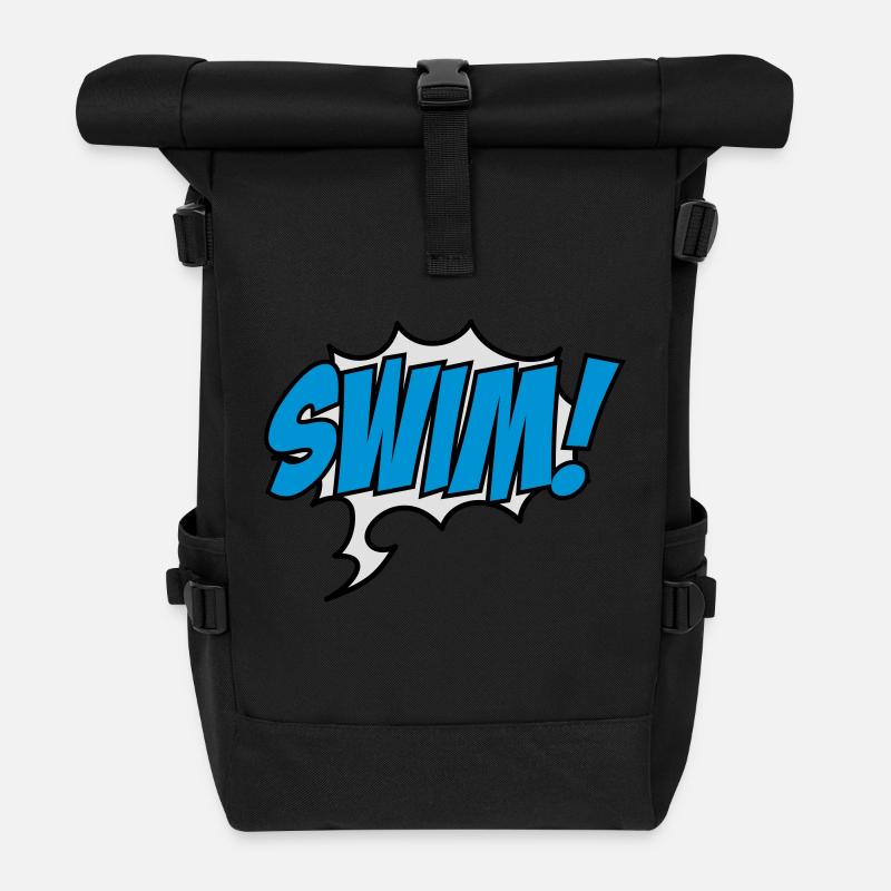 nager - Sac à dos roll top - noir