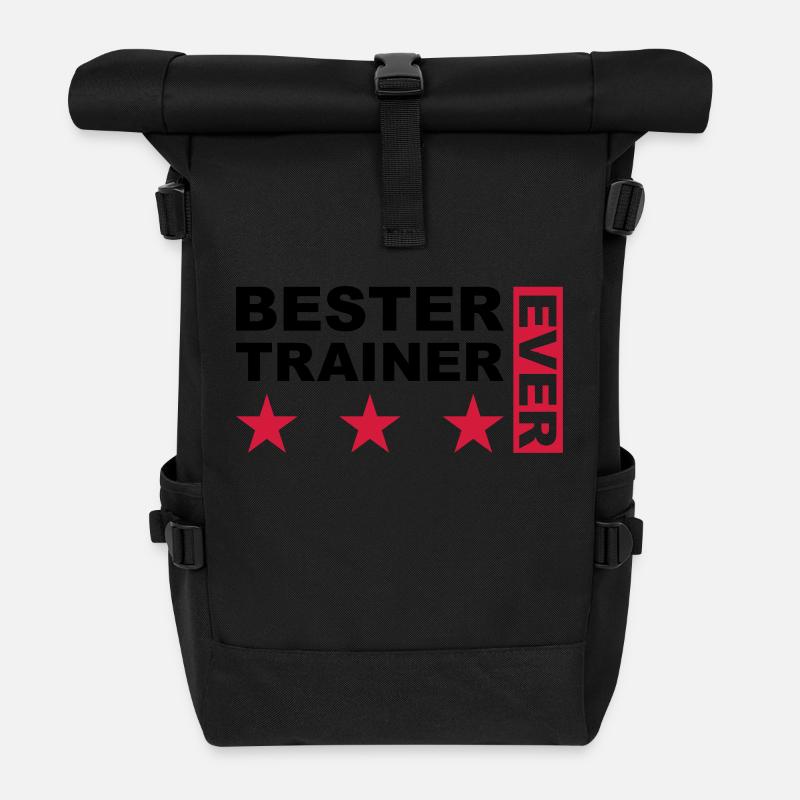 Bester Trainer - V2 - Rolltop Rucksack - Schwarz
