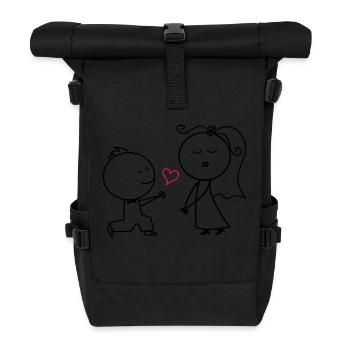 ehepaar_antrag_002 - Rolltop Rucksack - Schwarz - Vorne