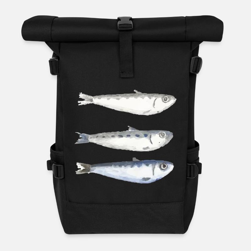 Sardine - Rolltop Rucksack - Schwarz