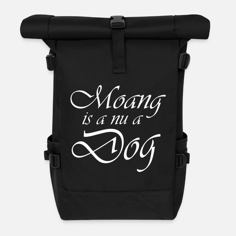 Moang weiß - Rolltop Rucksack - Schwarz