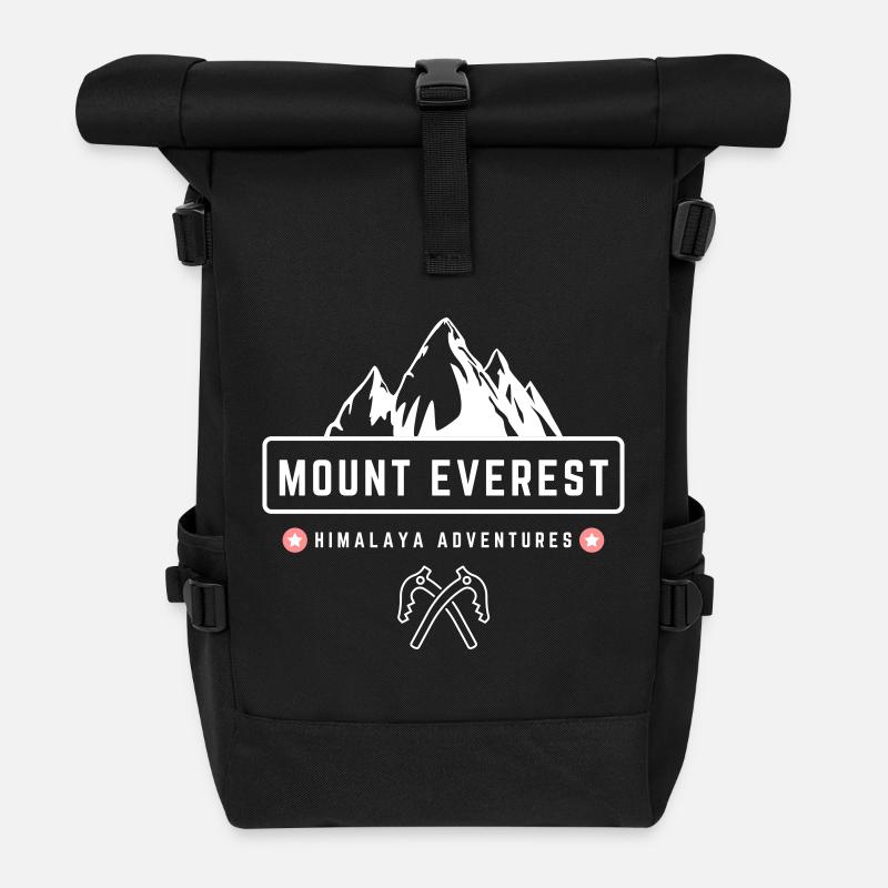 Mount Everest Himalayan Advetures - Rolltop Rucksack - Schwarz