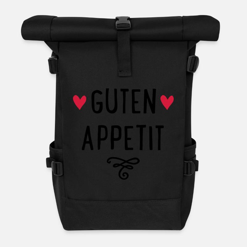 GUTEN APPETIT - Rolltop Rucksack - Schwarz