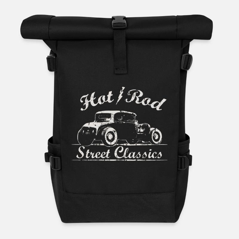 Cooler Hot Rod - Auto Street Classics - Rolltop Rucksack - Schwarz