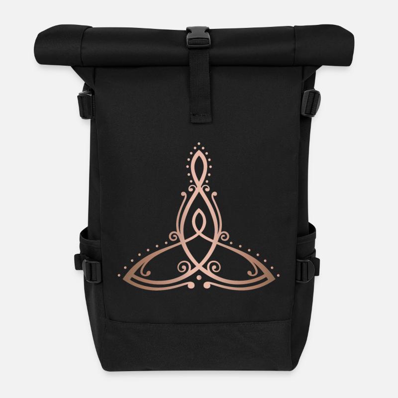 Celtic Motherhood Symbol Mutter mit Kind - Rolltop Rucksack - Schwarz