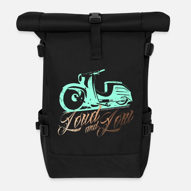Simson Schwalbe KR51 - Loud and Low - Rolltop Rucksack - Schwarz