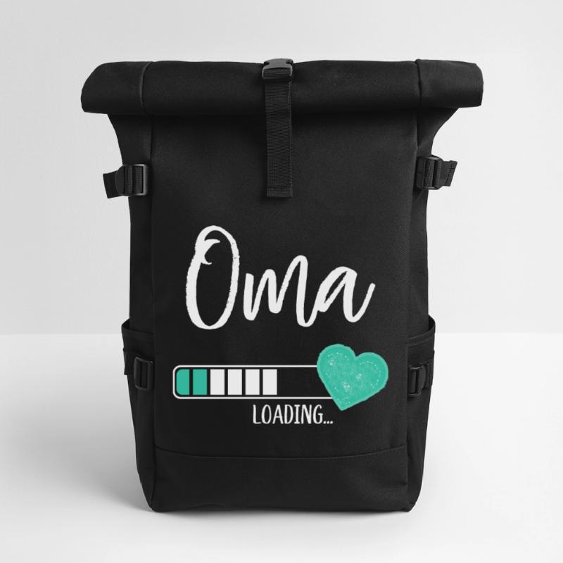 Oma Loading Herz Enkel Junge Werdende Großmutter Rolltop Rucksack