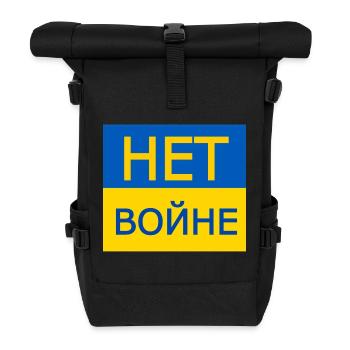 нет войне - nein zum krieg auf russisch - Rolltop Rucksack - Schwarz - Vorne