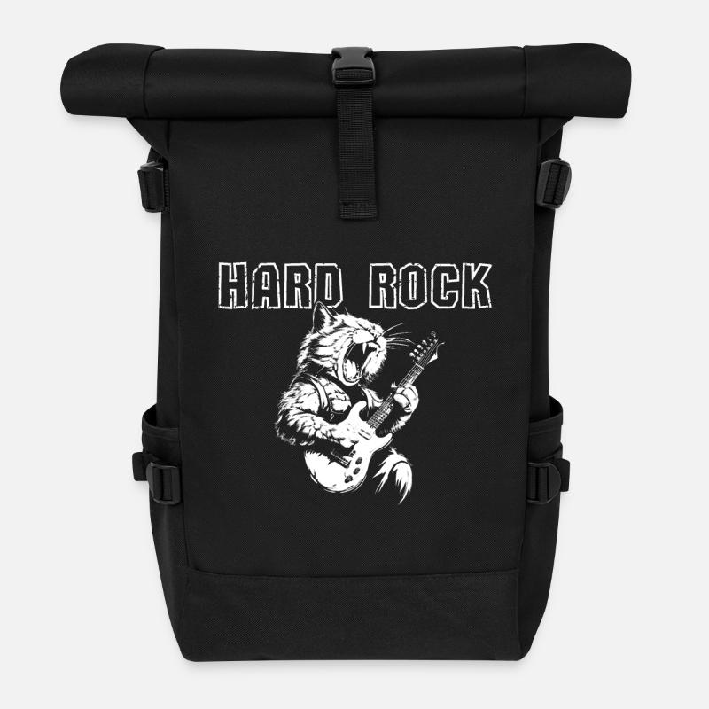Hard Rock Cat - Rolltop Rucksack - Schwarz