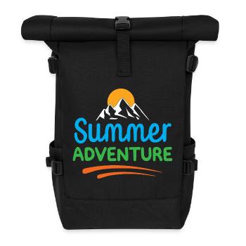 Summer Adventure - Roll Top Backpack - black - Front