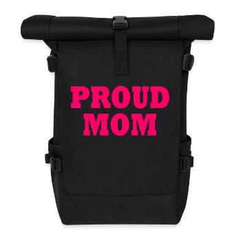 Proud mom - Rolltop Rucksack - Schwarz - Vorne