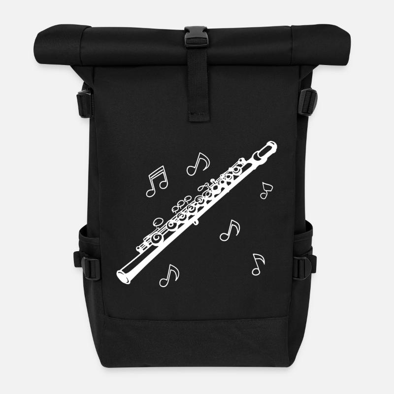 Flöte - Rolltop Rucksack - Schwarz
