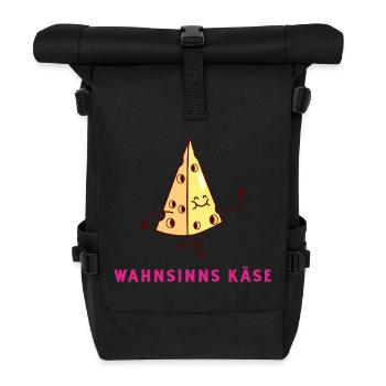 Wahnsinns Käse - Rolltop Rucksack - Schwarz - Vorne