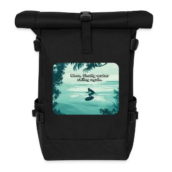 Wow, finally water skiing again. Water ski! - Roll Top Backpack - black - Front