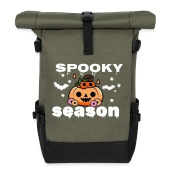SPOOKY SEASON - Sac à dos roll top - olive/noir - Devant