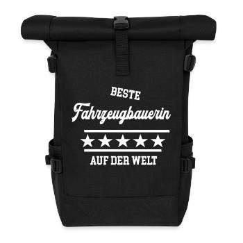 Fahrzeugbauerin Auto KFZ Fahreugbau Meisterin - Rolltop Rucksack - Schwarz - Vorne