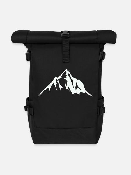berge berg - Rolltop Rucksack - Schwarz