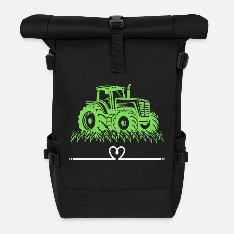 Traktor / Traktor / Traktor - Rolltop Rucksack - Schwarz