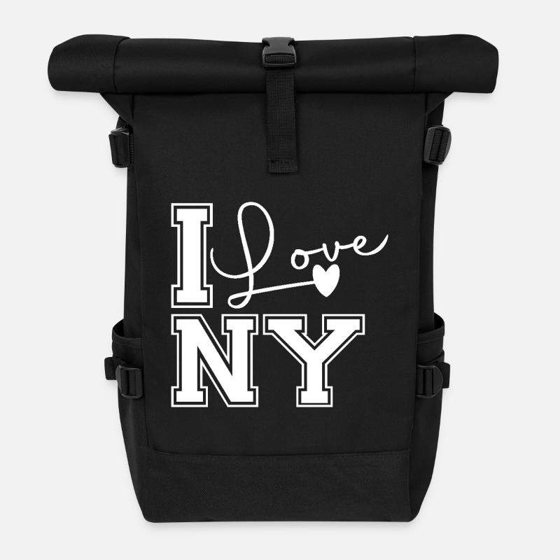 I love ny - Rolltop Rucksack - Schwarz