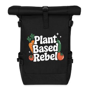 Vegetarian Vegan Veggie Vegetarian - Roll Top Backpack - black - Front
