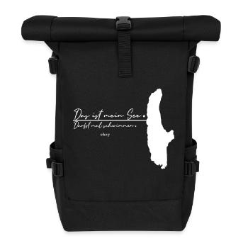 Das ist mein See! // Ammersee-Liebe - Rolltop Rucksack - Schwarz - Vorne
