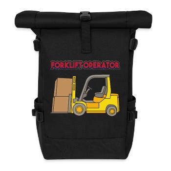 Forklift driver - Roll Top Backpack - black - Front