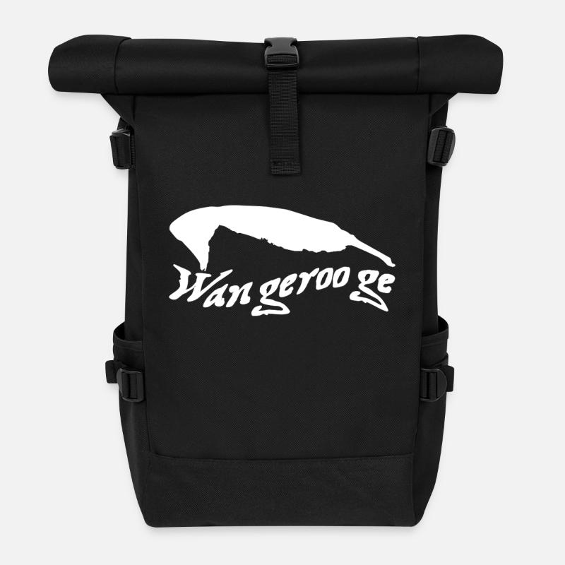Wangerooge Tattoo - Rolltop Rucksack - Schwarz