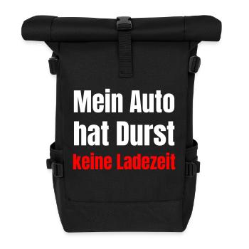 Ma voiture a soif, pas de temps de charge - Sac à dos roll top - noir - Devant