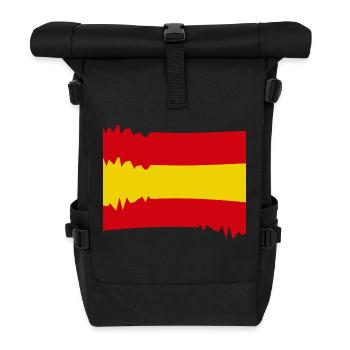 Spanische Flagge verschwommer look - Rolltop Rucksack - Schwarz - Vorne