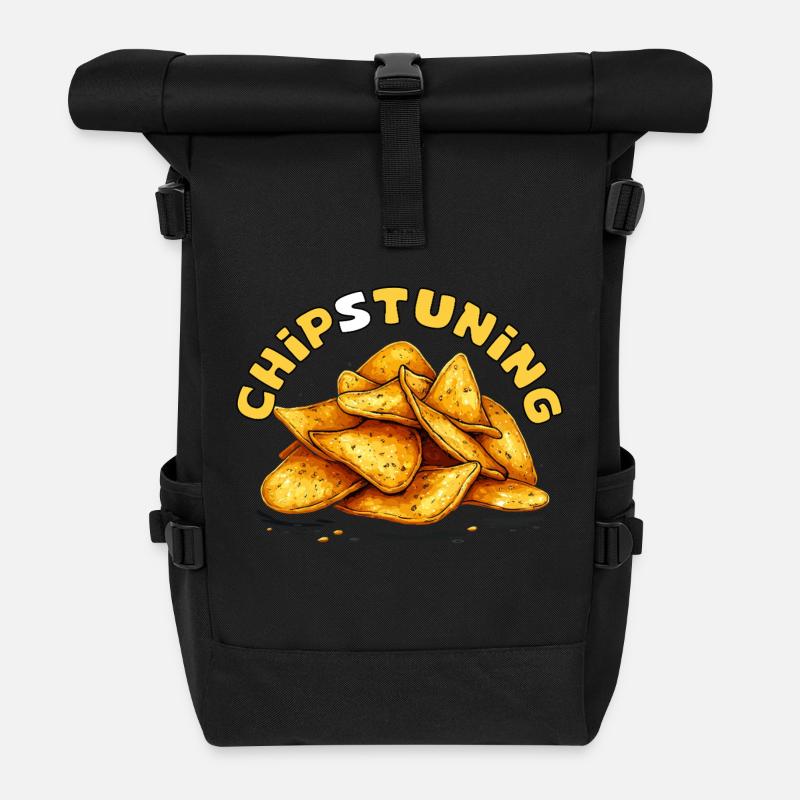 Jeu de mots amusant Chiptuning Aluto Motorsport - Sac à dos roll top - noir