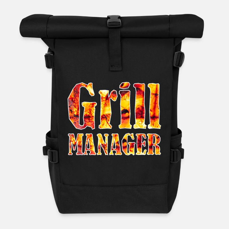 Grill Manager Grill Manager Grill Apron - Roll Top Backpack - black