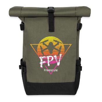 FPV Freestyle Drohne - Rolltop Rucksack - Olive/Schwarz - Vorne