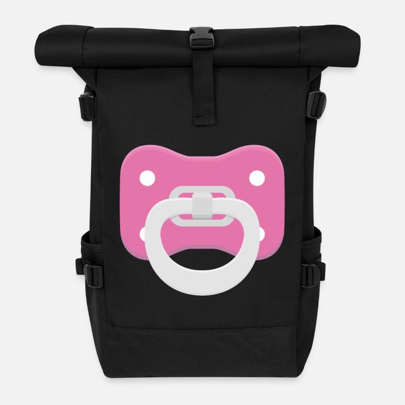 Tetine_rose - Rolltop Rucksack - Schwarz