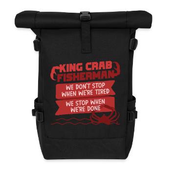 Crabe royal d’Alaska - Sac à dos roll top - noir - Devant