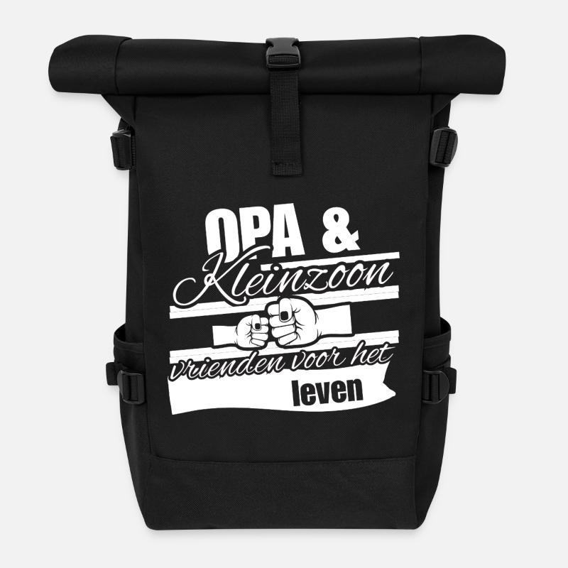 Opa & Enkel – Freunde fürs Leben - Rolltop Rucksack - Schwarz