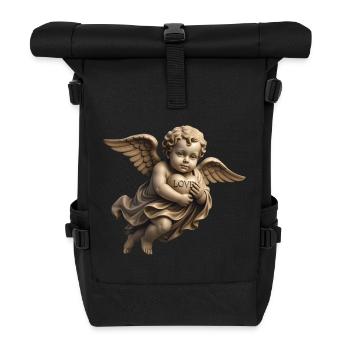 CUPID CHERUB #1 – Frieden & Liebe - Rolltop Rucksack - Schwarz - Vorne