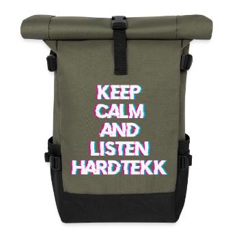 Hardtekk Tekk - Roll Top Backpack - olive/black - Front