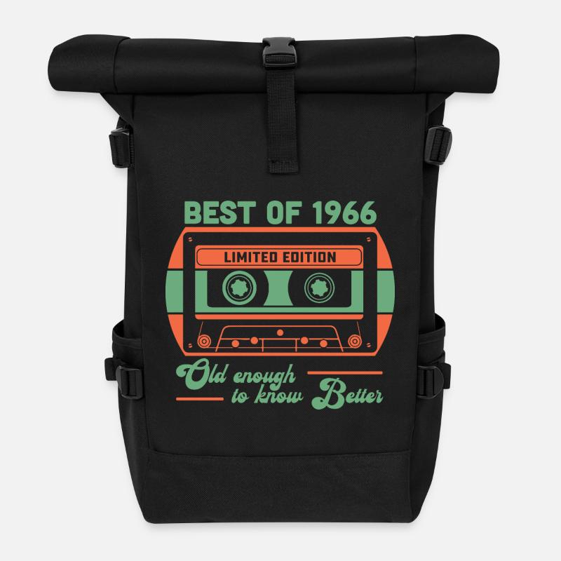 Das Beste von 1966 Alt genug, um es besser zu wissen - Rolltop Rucksack - Schwarz
