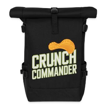 Crunch Commander Nibbler Chips Fan Snack - Roll Top Backpack - black - Front