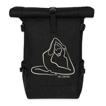 SOUL CONTOUR - Naginyasana - Roll Top Backpack - black - Front