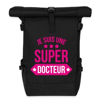 Je suis une super docteur humour femme - Sac à dos roll top - noir - Devant