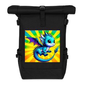 dragon - Roll Top Backpack - black - Front