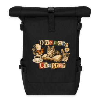 Un dernier chapitre - Chat de lecture douillet - Sac à dos roll top - noir - Devant