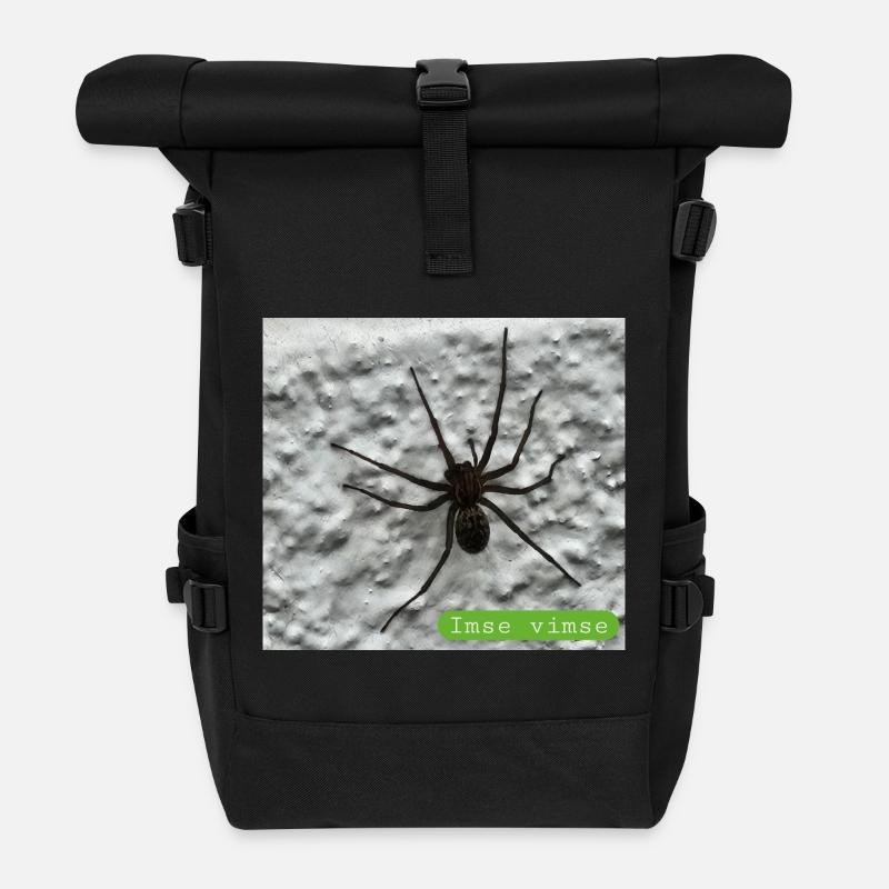 araignée - Sac à dos roll top - noir