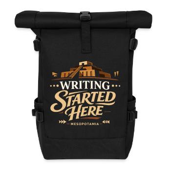Ancient Mesopotamia, Sumerian - Roll Top Backpack - black - Front