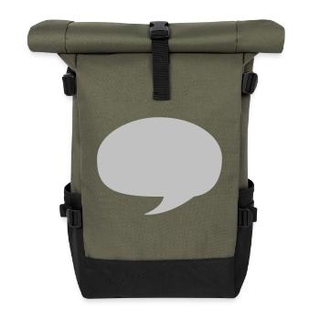Speech bubble - Roll Top Backpack - olive/black - Front