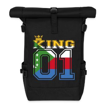 country partner king 01 prince Comoros - Roll Top Backpack - black - Front