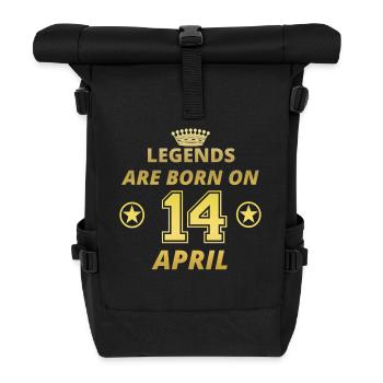 légendes nées anniversaire 14 Avril - Sac à dos roll top - noir - Devant