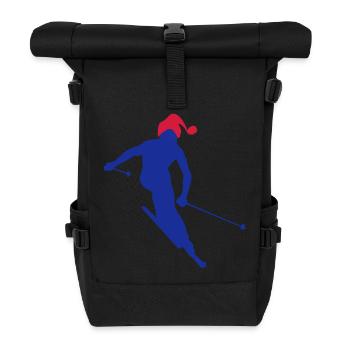 sport d`hiver - Sac à dos roll top - noir - Devant