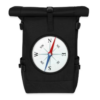 Kompass - Rolltop Rucksack - Schwarz - Vorne